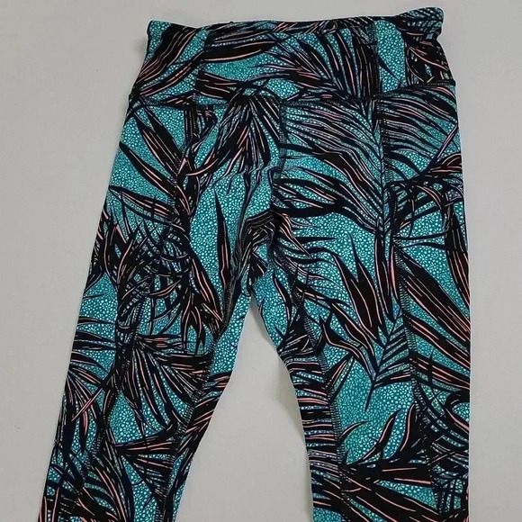 Lululemon Tight Stuff Tight Mini Palm Lace Tofino Teal Multi - Picture 3 of 12